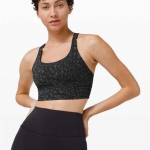 lululemon sports bra camo deep coal multi